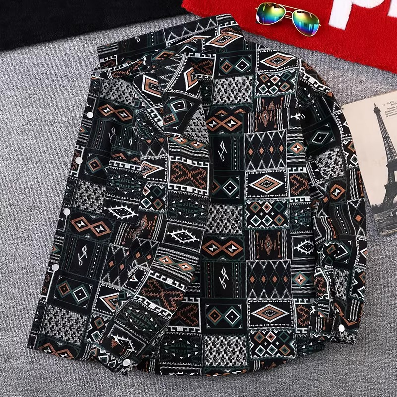 Men’s Printed Denim Jacket – Casual Streetwear Style