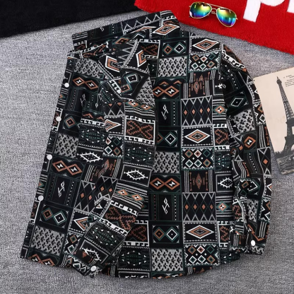 Men’s Printed Denim Jacket – Casual Streetwear Style