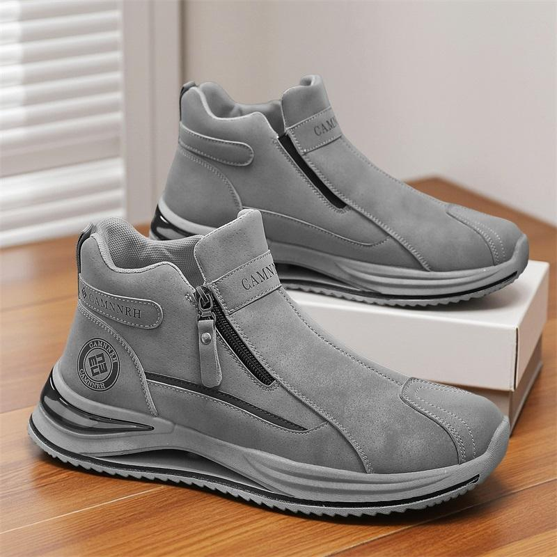 Men’s High-Top Slip-On Martin Boots – Outdoor Casual Work Style