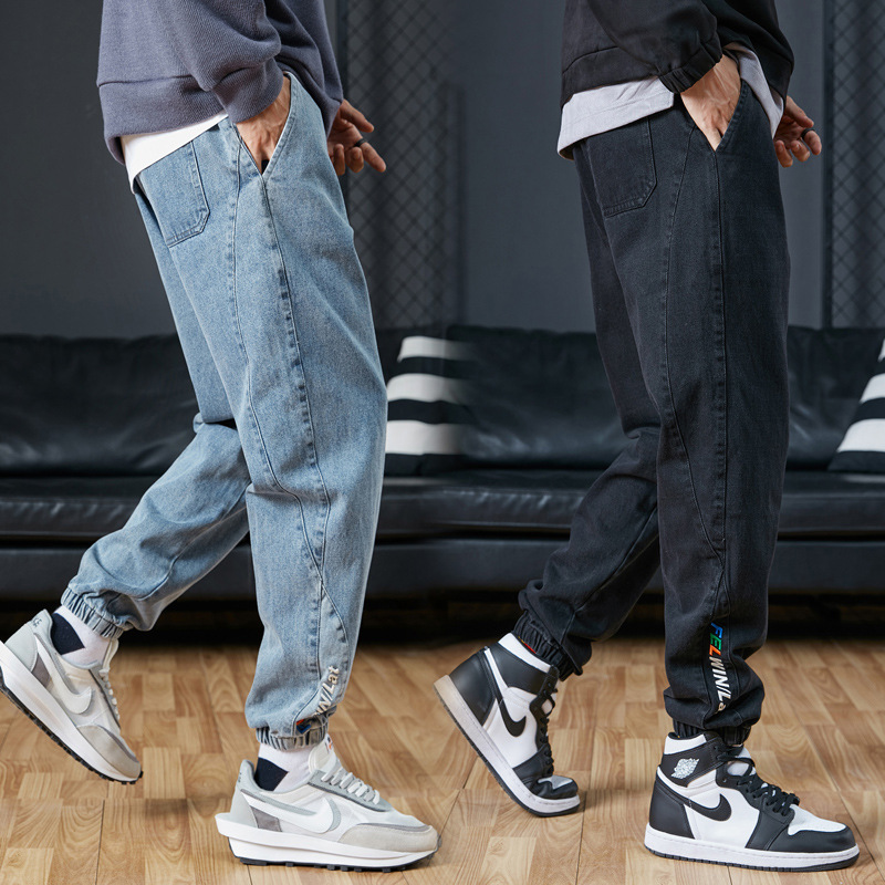 Men’s Loose Fit Cotton Denim Jogger Pants