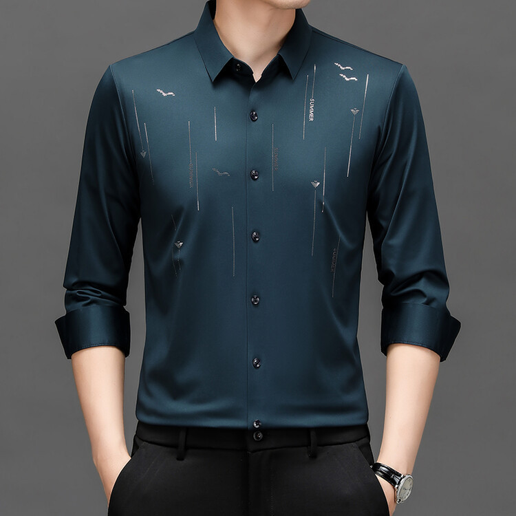 Men’s Wrinkle-Free Stretch Printed Shirt