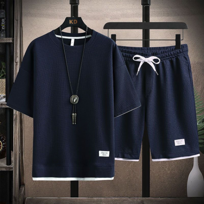 Men’s Waffle Knit Summer 2-Piece Set