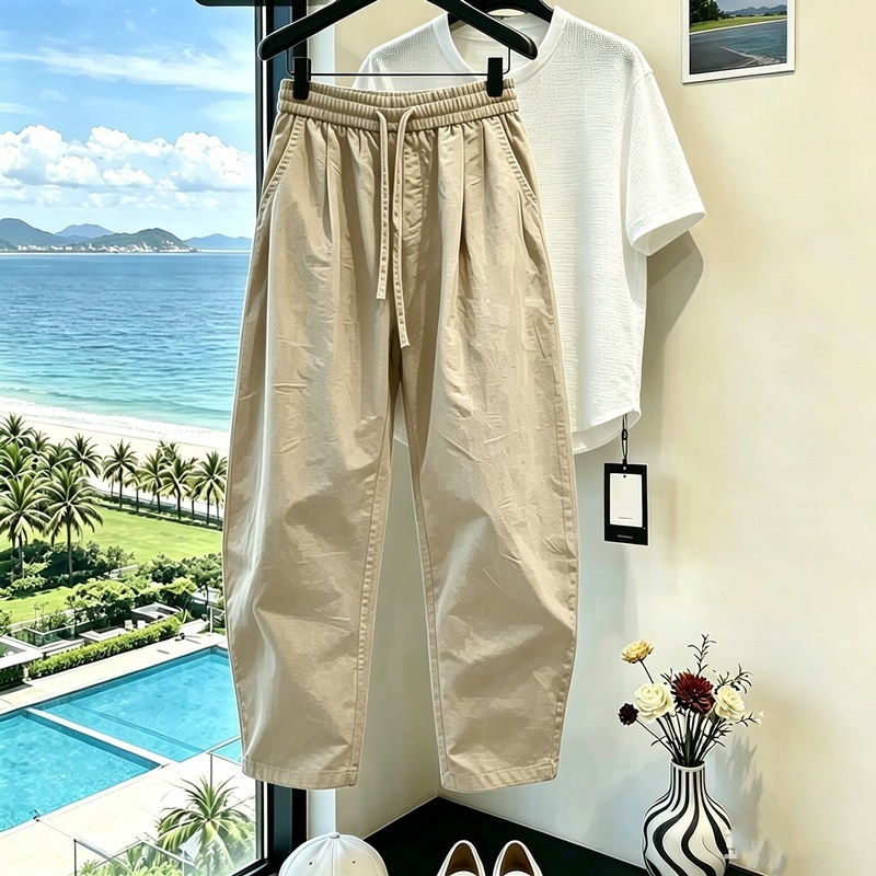 Men's Old Money Cotton Linen Straight-Leg Casual Pants