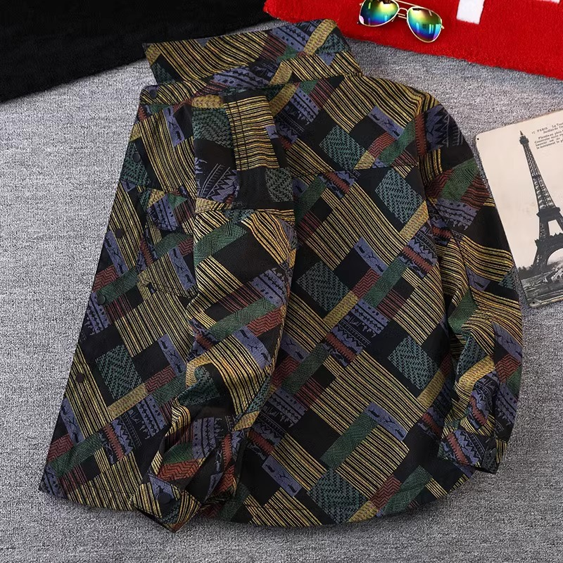 Men’s Printed Denim Jacket – Casual Streetwear Style