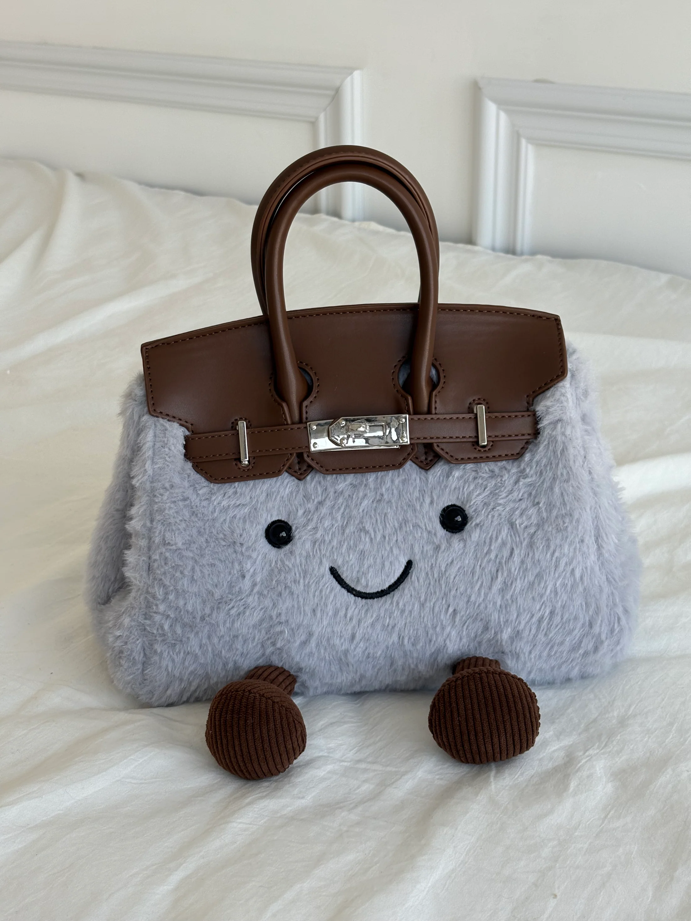 Jellycat Plush Fluffy Birkin Bag Handbags Shoulder Bag Top Handle Satchel Tote Work Bag