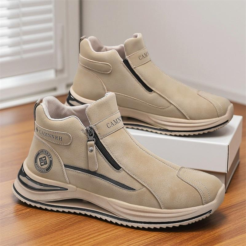 Men’s High-Top Slip-On Martin Boots – Outdoor Casual Work Style