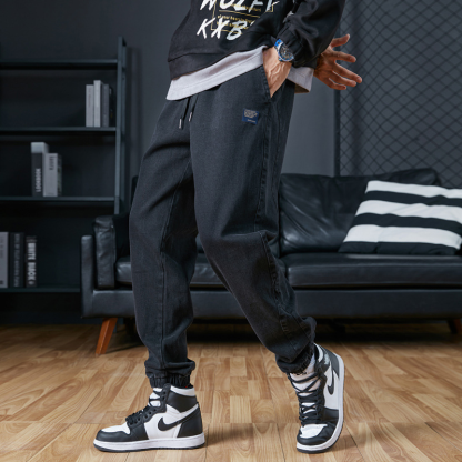 Men’s Loose Fit Cotton Denim Jogger Pants