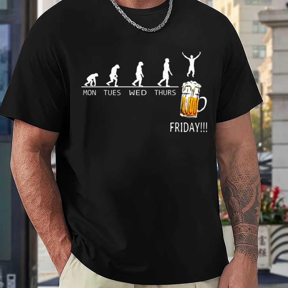 Men's Unique 3D Print Casual T-Shirt – Fun Graphic Tee