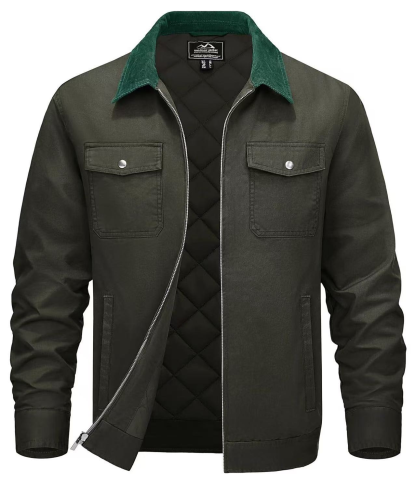 Men's Warm Cotton Jacket – Casual Windproof Coat