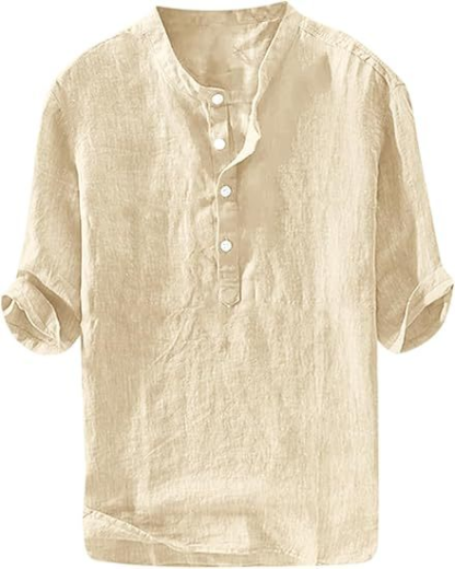 Men’s Premium Linen Blend Half Sleeve Casual Shirt