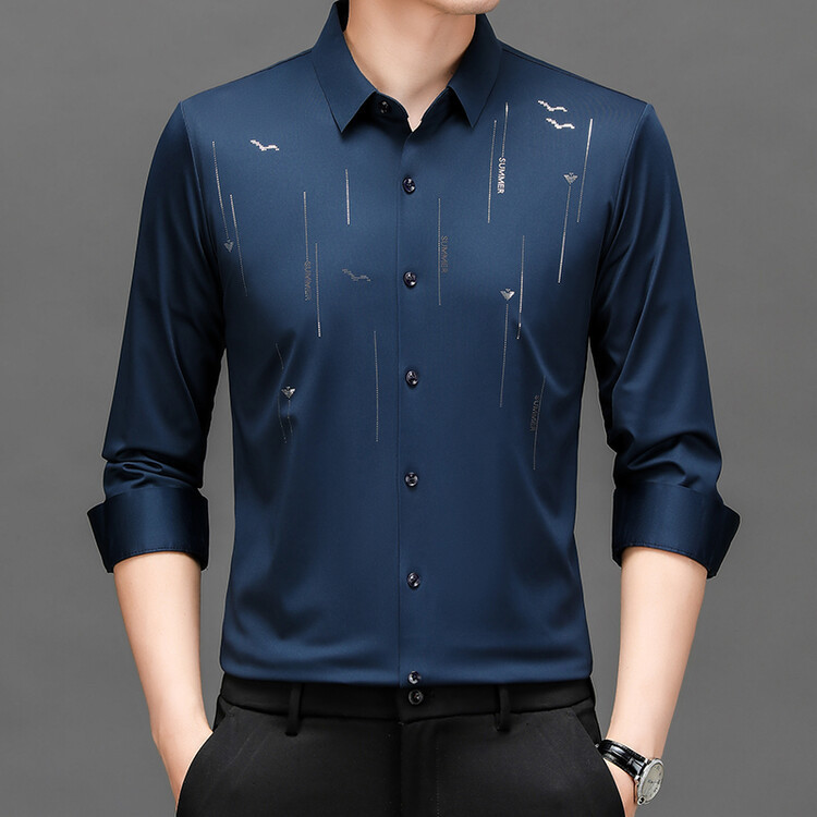 Men’s Wrinkle-Free Stretch Printed Shirt