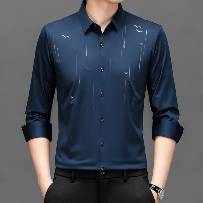 Men’s Wrinkle-Free Stretch Printed Shirt