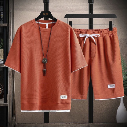 Men’s Waffle Knit Summer 2-Piece Set