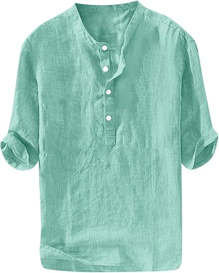 Men’s Premium Linen Blend Half Sleeve Casual Shirt