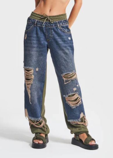 Trendy Street Patchwork Ripped Jeans for Women ✨