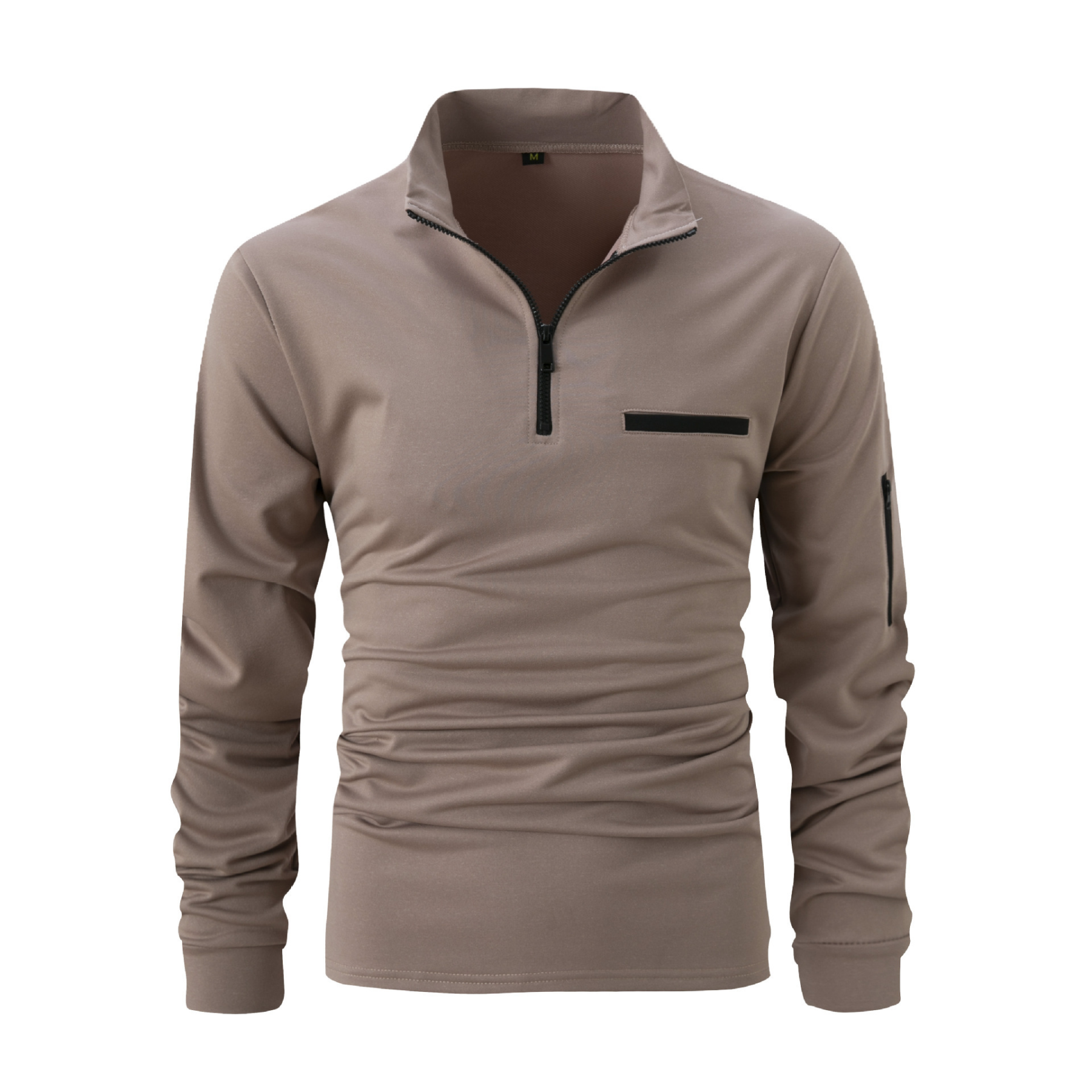 Men’s Athletic Polo Shirt with Arm Zipper