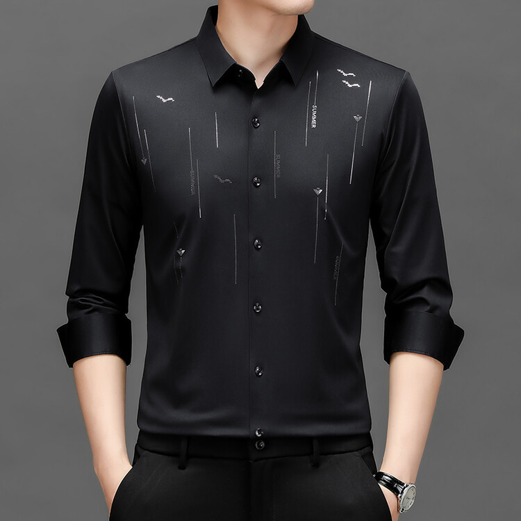 Men’s Wrinkle-Free Stretch Printed Shirt