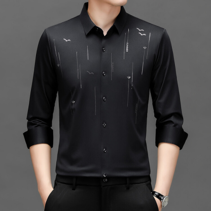 Men’s Wrinkle-Free Stretch Printed Shirt