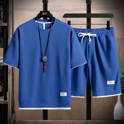 Men’s Waffle Knit Summer 2-Piece Set