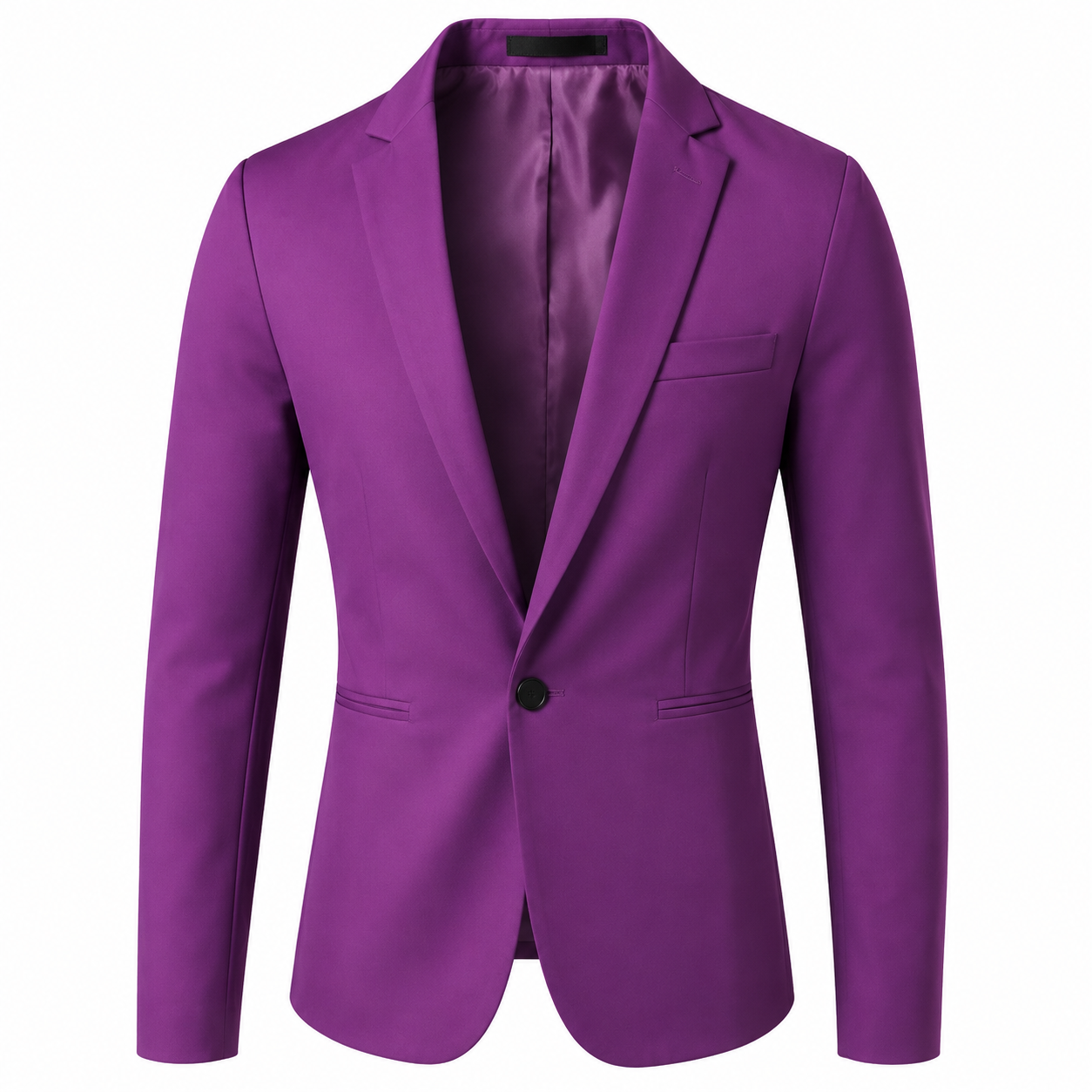 Men's Slim Fit One Button Casual Blazer – Modern Business Sport Coat Jacket