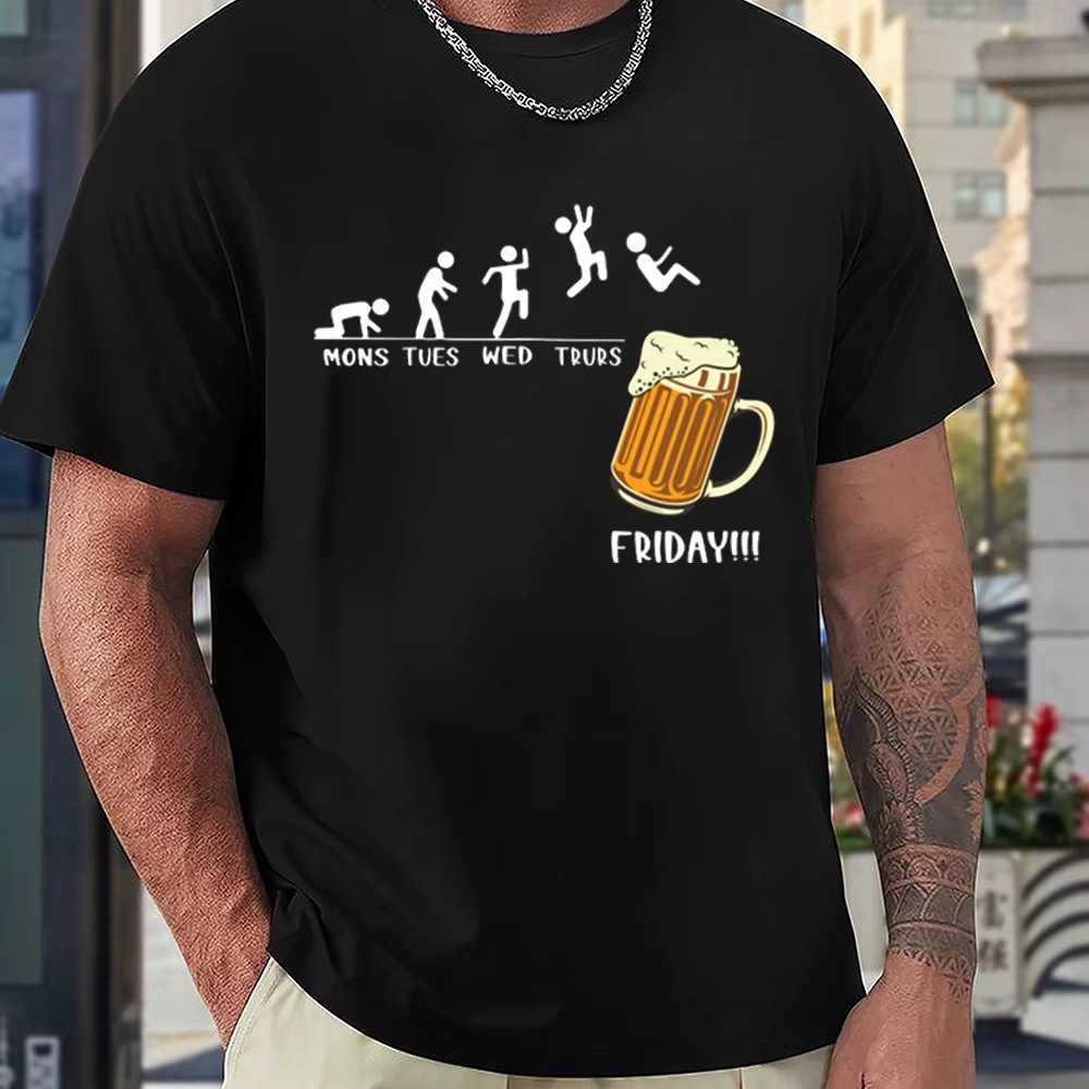 Men's Unique 3D Print Casual T-Shirt – Fun Graphic Tee