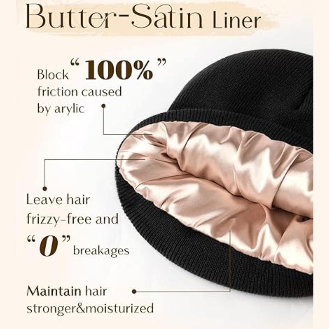Anti-Frizz Satin Lined Beanie