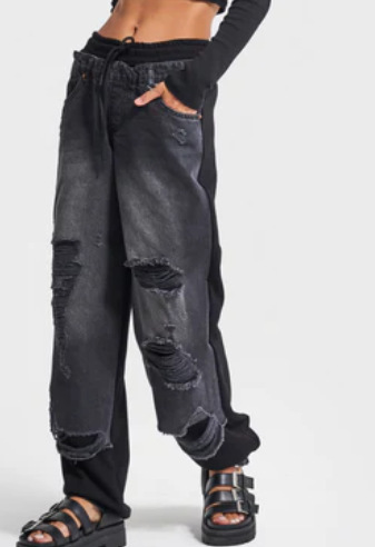Trendy Street Patchwork Ripped Jeans for Women ✨