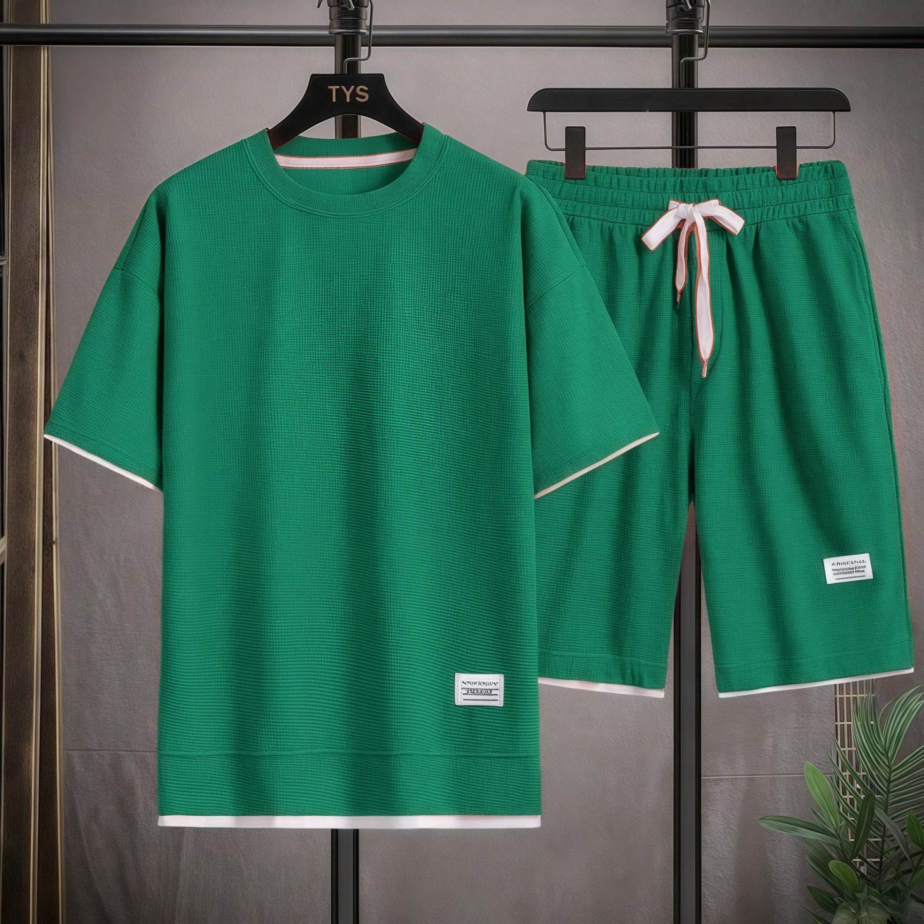 Men’s Waffle Knit Summer 2-Piece Set