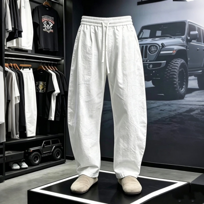 Men's Old Money Cotton Linen Straight-Leg Casual Pants