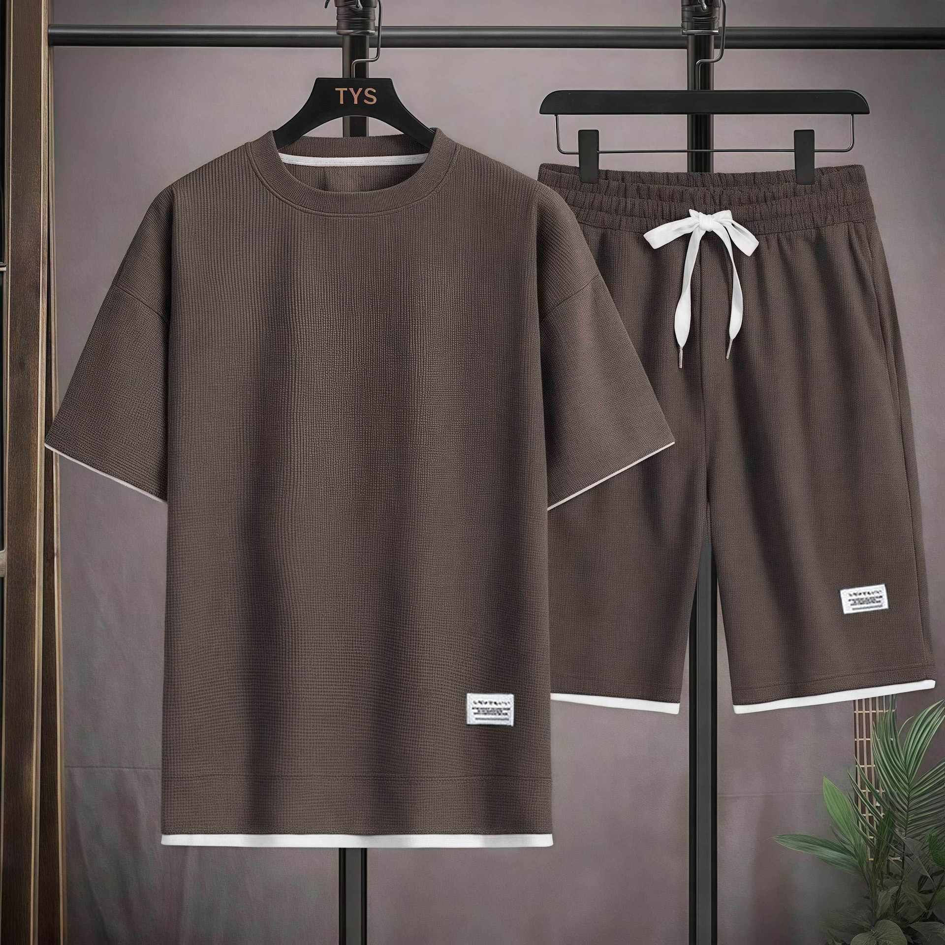 Men’s Waffle Knit Summer 2-Piece Set