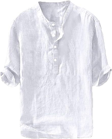 Men’s Premium Linen Blend Half Sleeve Casual Shirt
