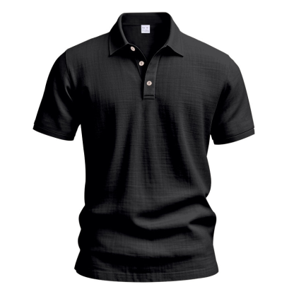 Men’s Premium Linen Casual Polo Shirt