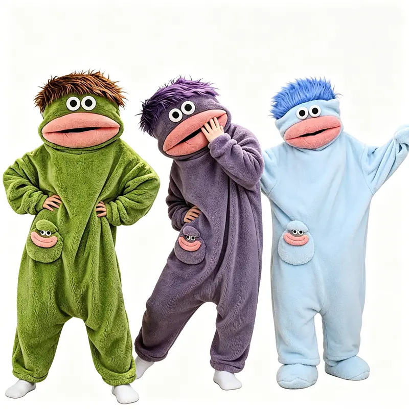Funny Monster Wearable Blanket Pajama Hoodie