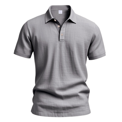 Men’s Premium Linen Casual Polo Shirt