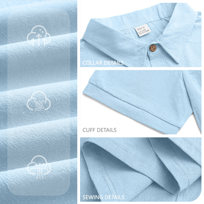 Men’s Premium Linen Casual Polo Shirt