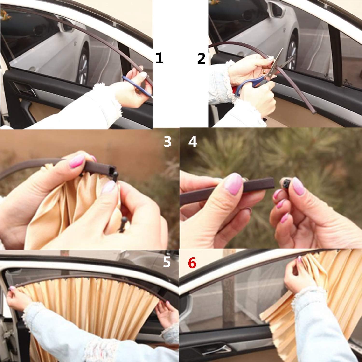 Magnetic Car Sunshade Curtain