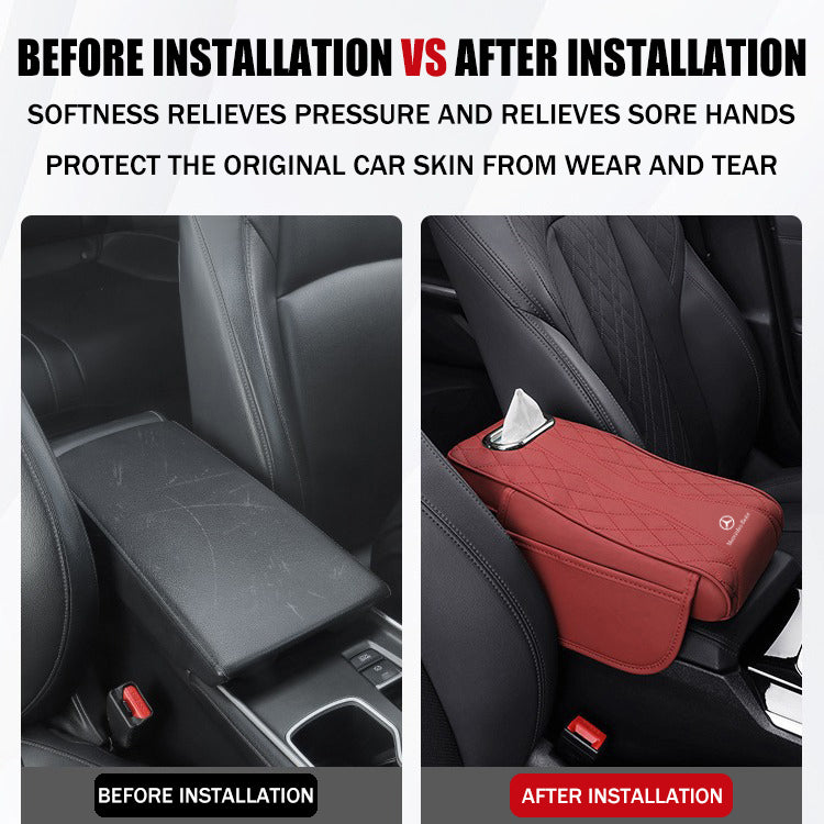 Car Armrest Box Mat Universal Storage Bag Car Tissue Box