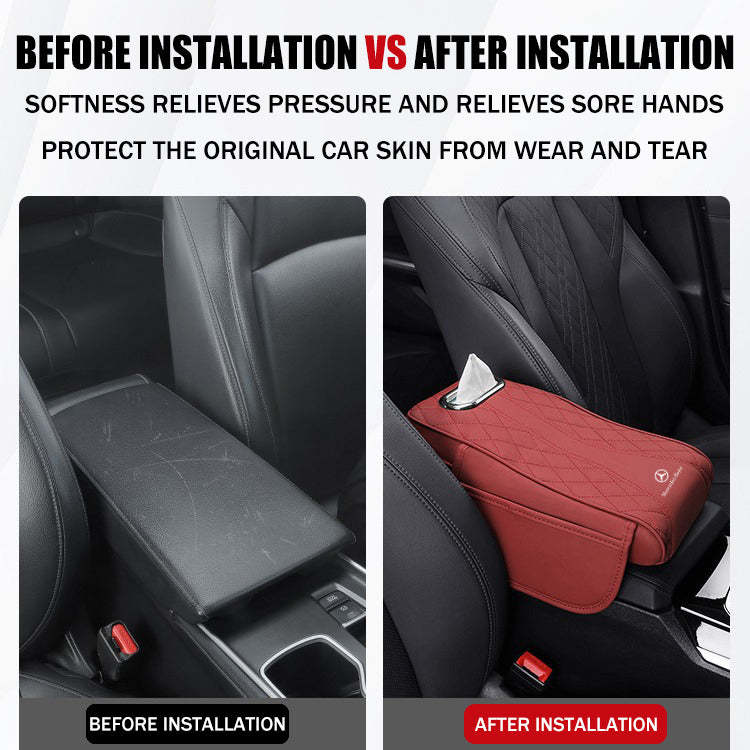 Car Armrest Box Mat Universal Storage Bag Car Tissue Box