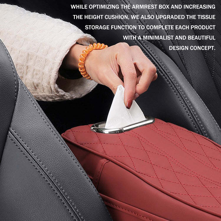 Car Armrest Box Mat Universal Storage Bag Car Tissue Box