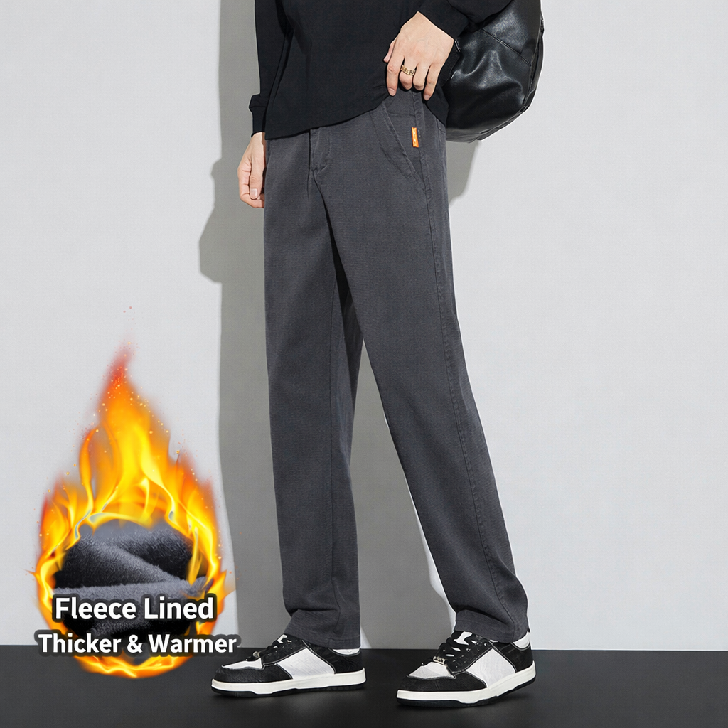 Men’s Lyocell Relaxed Straight-Leg Casual Pants