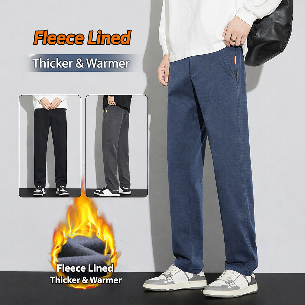 Men’s Lyocell Relaxed Straight-Leg Casual Pants