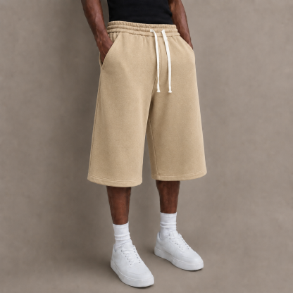 Ultra-Comfort Men’s Loose Over-Knee Casual Shorts