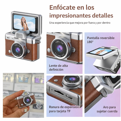 LK-027 Vintage 1080P Mini Action Camera with Flip Screen