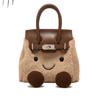 Jellycat Plush Fluffy Birkin Bag Handbags Shoulder Bag Top Handle Satchel Tote Work Bag