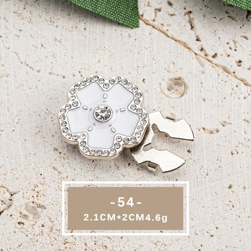 Elegant Crystal Pearl Shirt Button Accessories