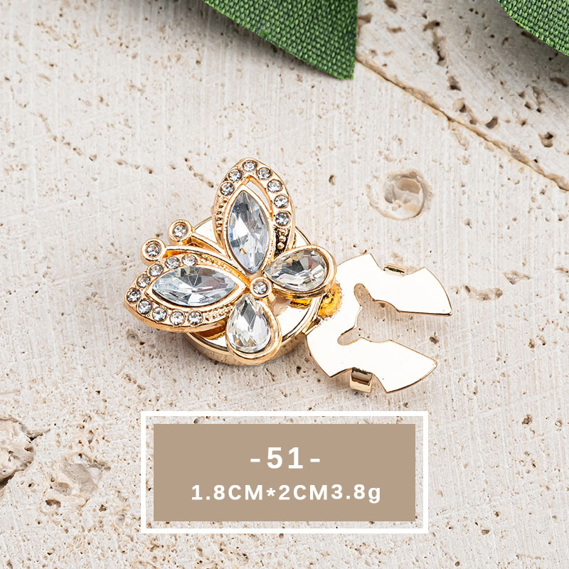 Elegant Crystal Pearl Shirt Button Accessories