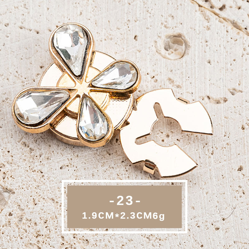Elegant Crystal Pearl Shirt Button Accessories