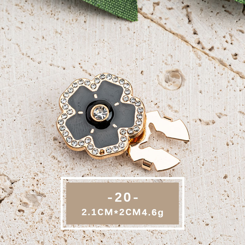 Elegant Crystal Pearl Shirt Button Accessories