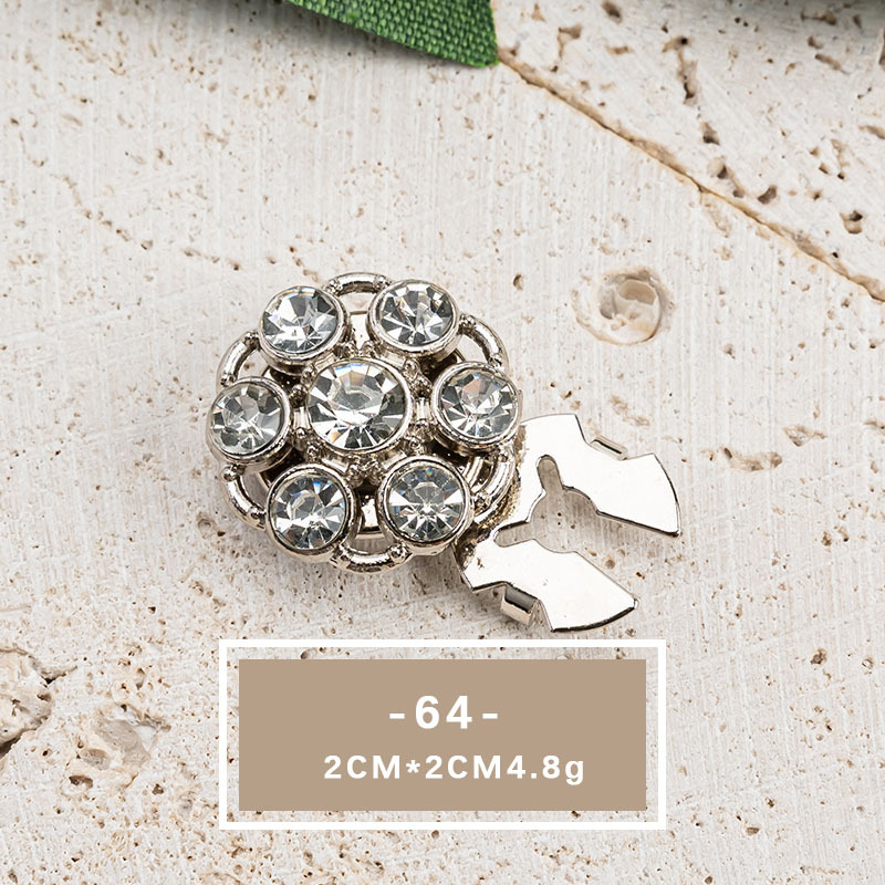 Elegant Crystal Pearl Shirt Button Accessories