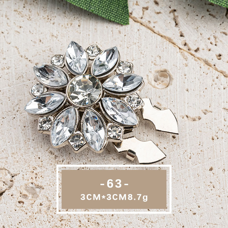 Elegant Crystal Pearl Shirt Button Accessories